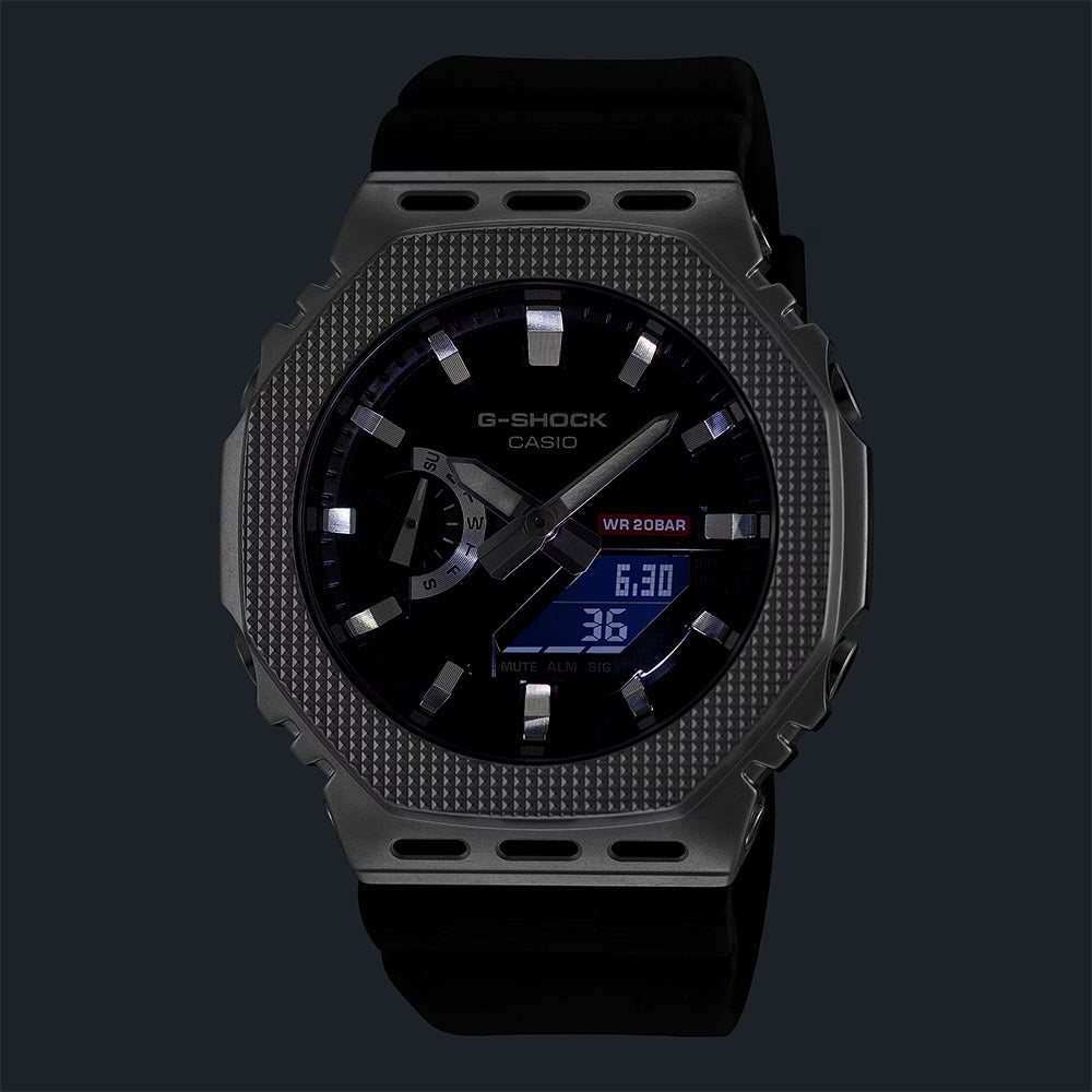 Casio G-SHOCK GM-2100BM-1ADR Men's Analog-Digital Metal Watch