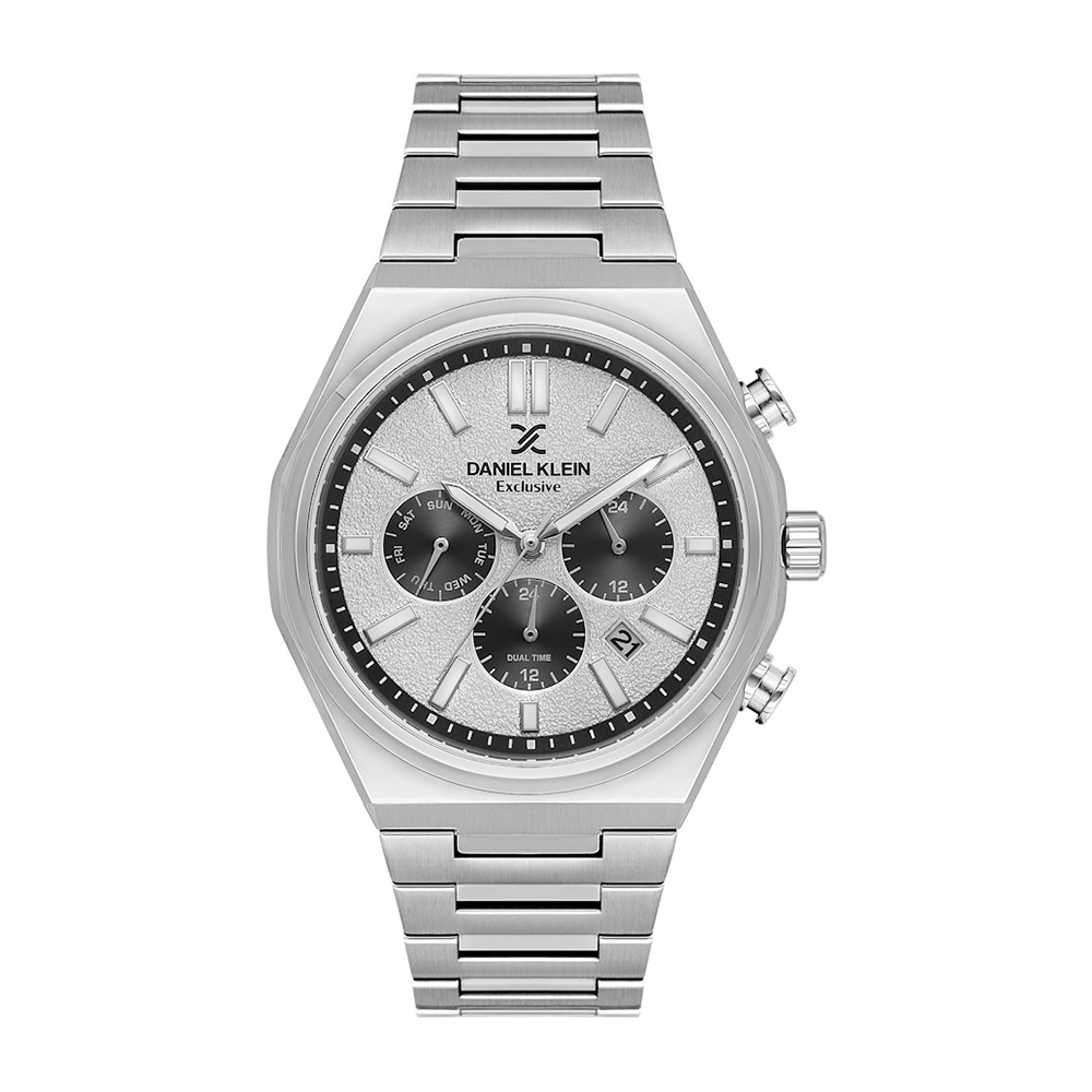 Daniel Klein Men's White Dial Chronograph Quartz Watch 43mm — DK.1.14236-1