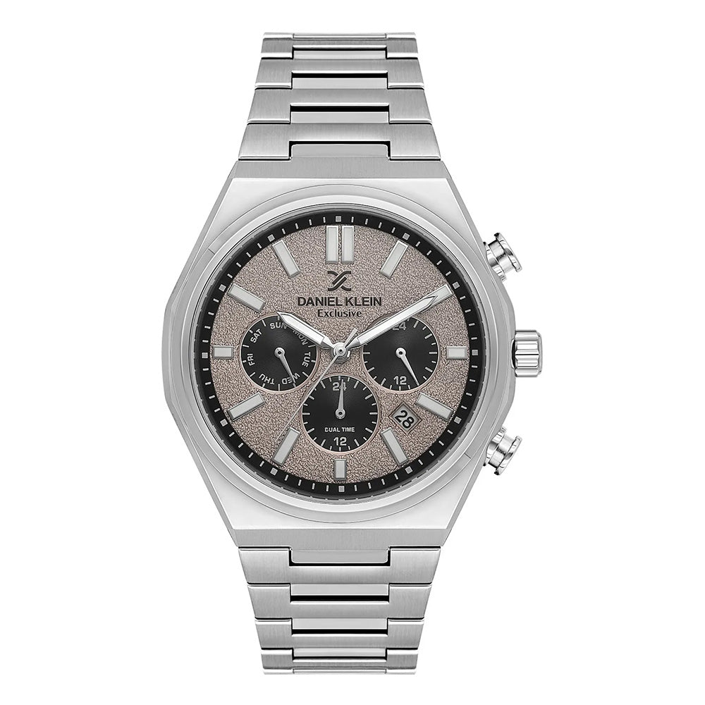 Daniel Klein Men's Beige Dial Chronograph Quartz Watch 43mm — DK.1.14236-6