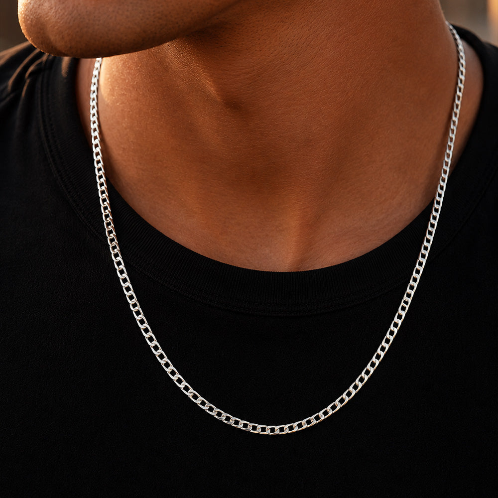 MEN'S SQUARE LINK CHAIN (9-11 gm) 3 mm | 925 silver