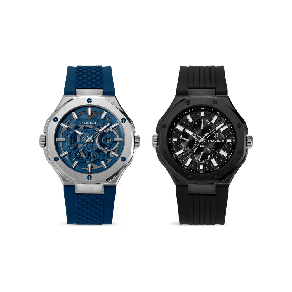 DUAL Watch Police For Men (Blue & Navy) - Stainless Steel PEWGQ0081903