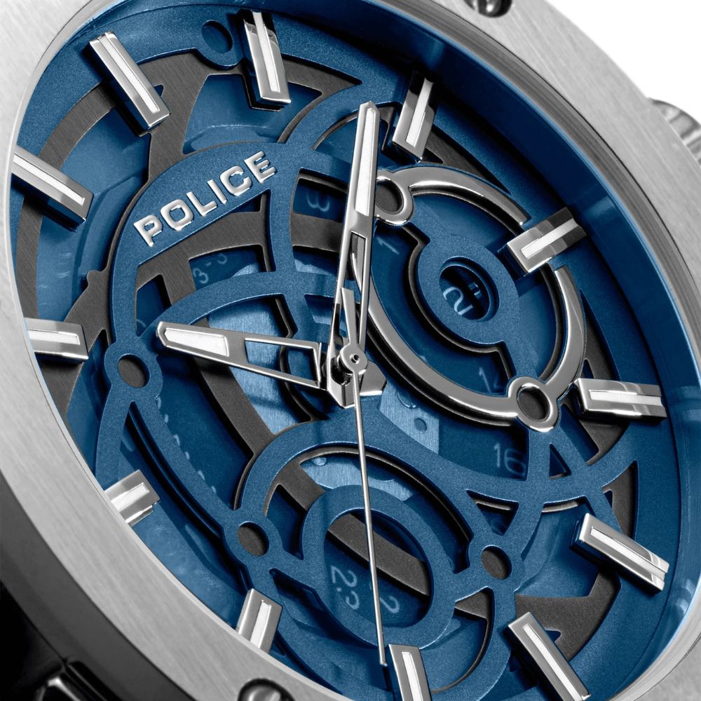 DUAL Watch Police For Men (Blue & Navy) - Stainless Steel PEWGQ0081903
