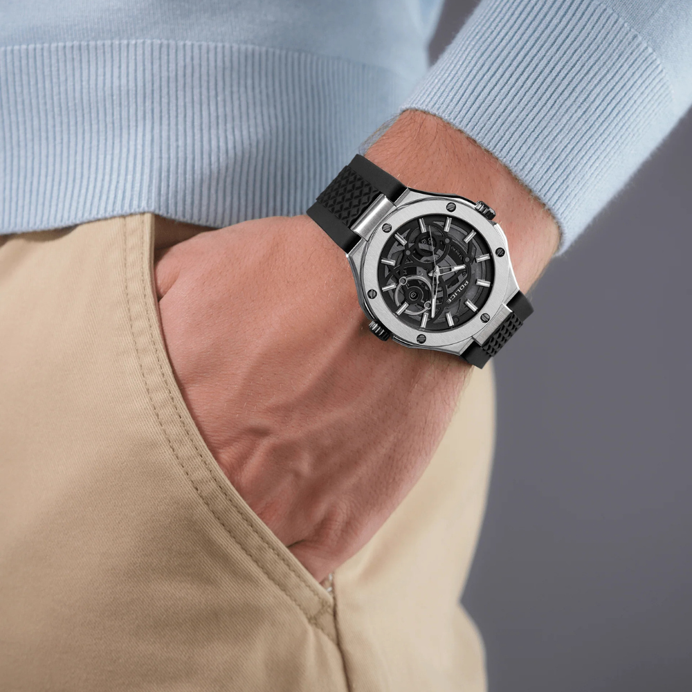 DUAL Watch Police For Men (Black) - Stainless Steel PEWGQ0081901