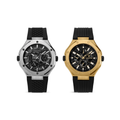 DUAL Watch Police For Men (Black) - Stainless Steel PEWGQ0081901