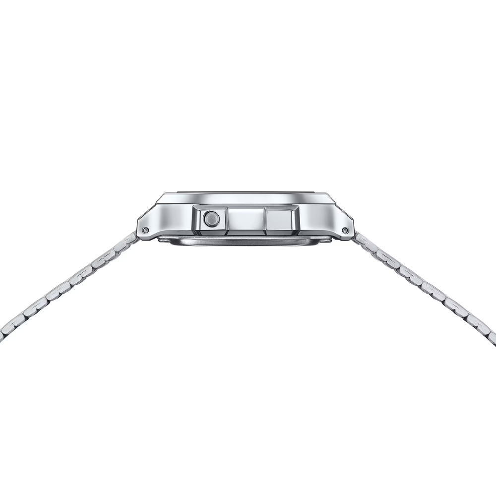 Casio A168WA-1WDF Vintage Digital Watch – Classic Silver Stainless Steel Retro LED Alarm
