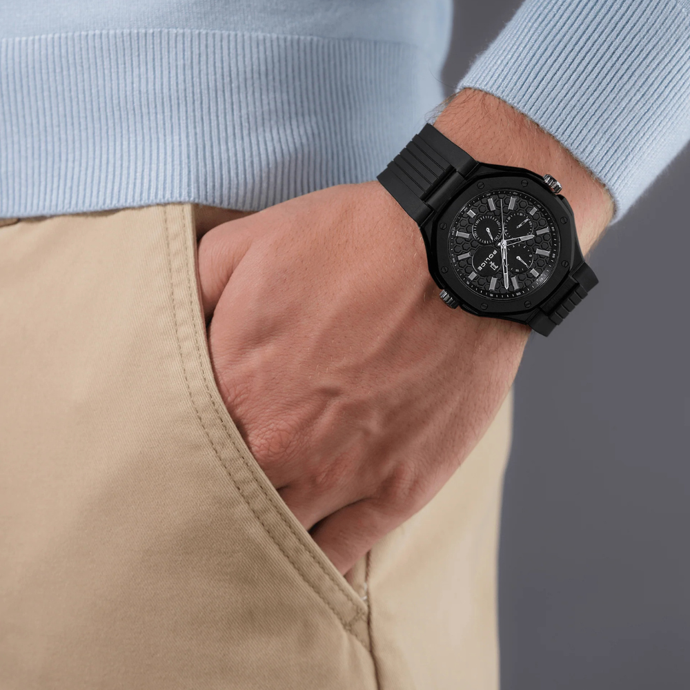 DUAL Watch Police For Men (Blue & Navy) - Stainless Steel PEWGQ0081903