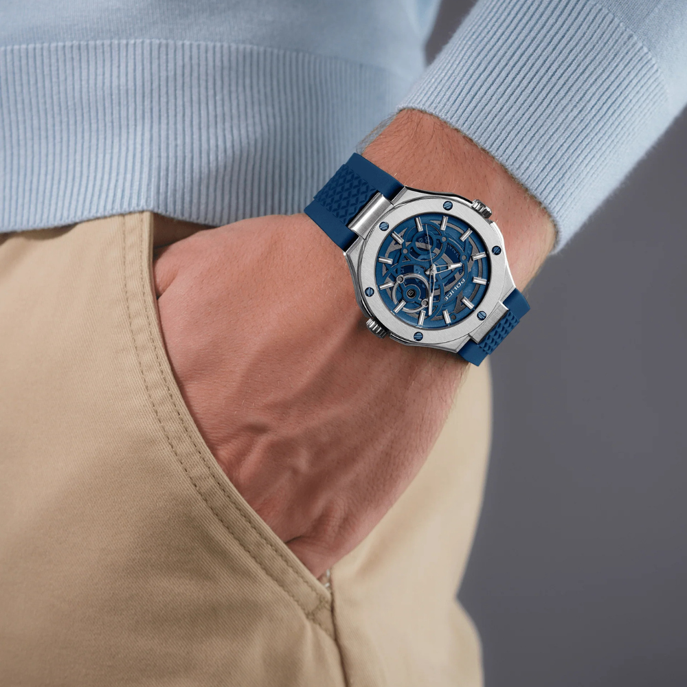 DUAL Watch Police For Men (Blue & Navy) - Stainless Steel PEWGQ0081903