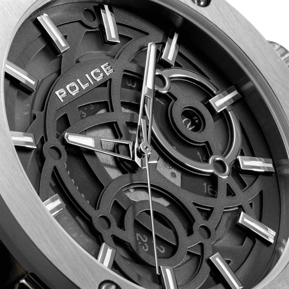 DUAL Watch Police For Men (Black) - Stainless Steel PEWGQ0081901