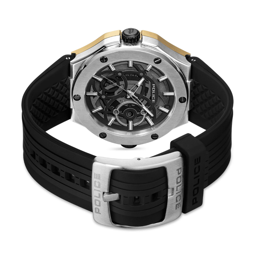 DUAL Watch Police For Men (Black) - Stainless Steel PEWGQ0081901