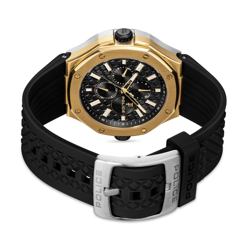 DUAL Watch Police For Men (Black) - Stainless Steel PEWGQ0081901