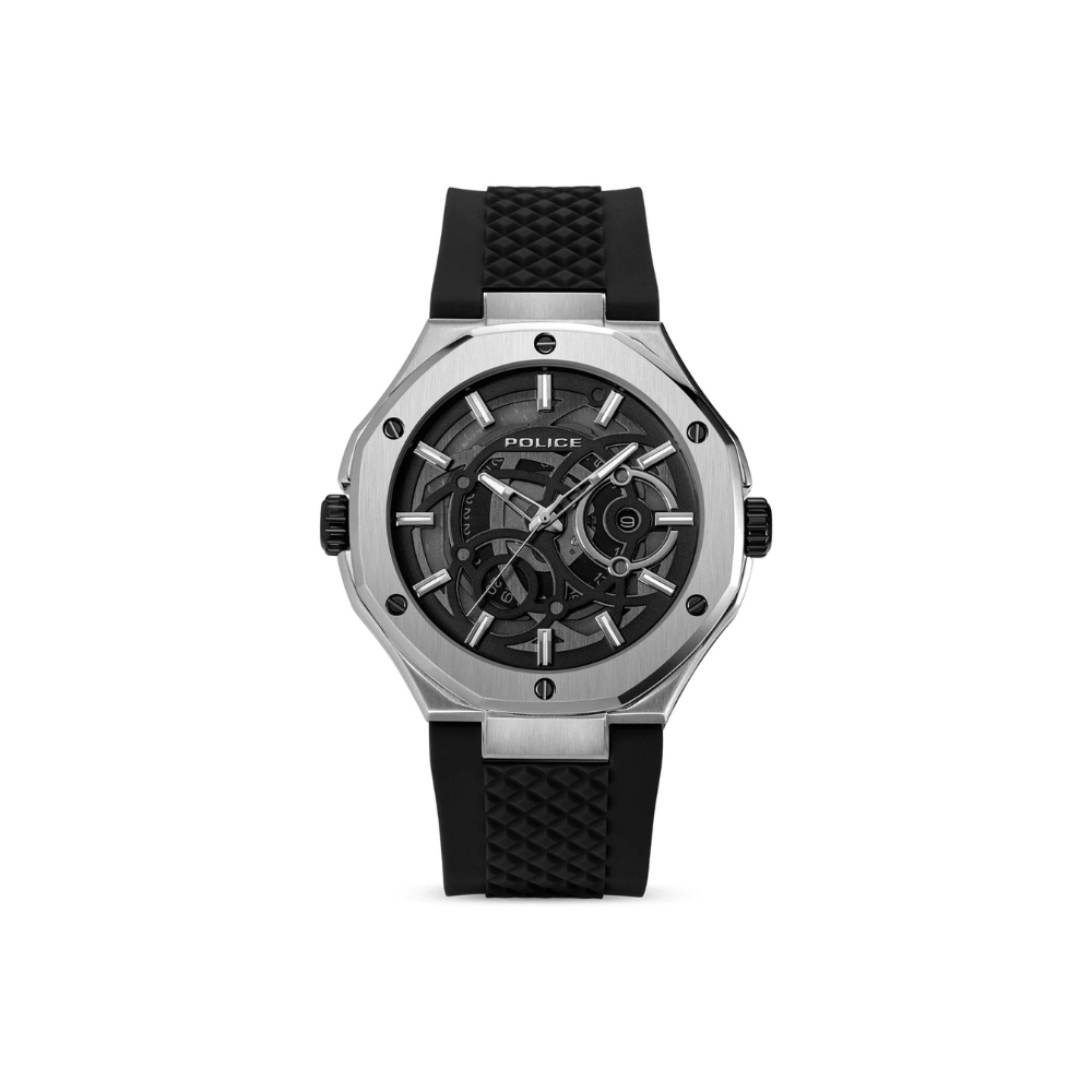 DUAL Watch Police For Men (Black) - Stainless Steel PEWGQ0081901
