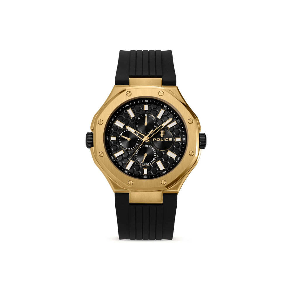DUAL Watch Police For Men (Black) - Stainless Steel PEWGQ0081901