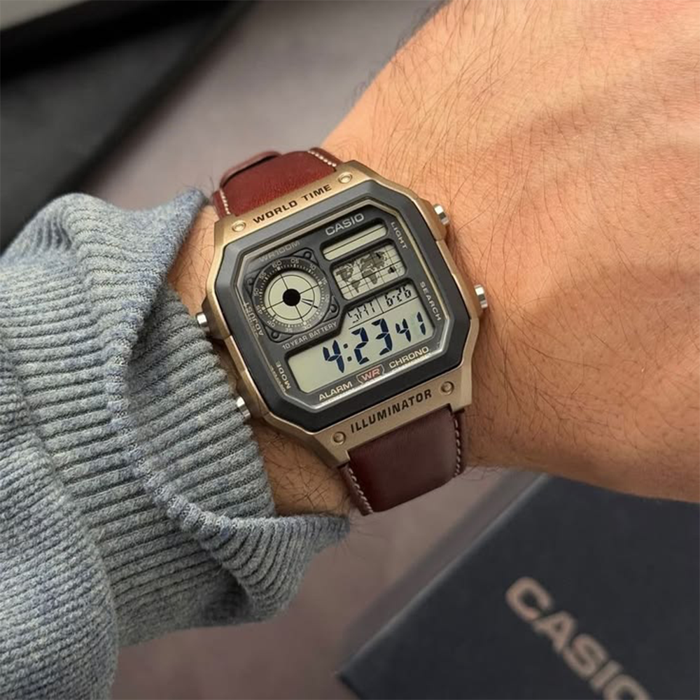 Casio AE-1200WHL World Time Digital Watch | 10-Year Battery