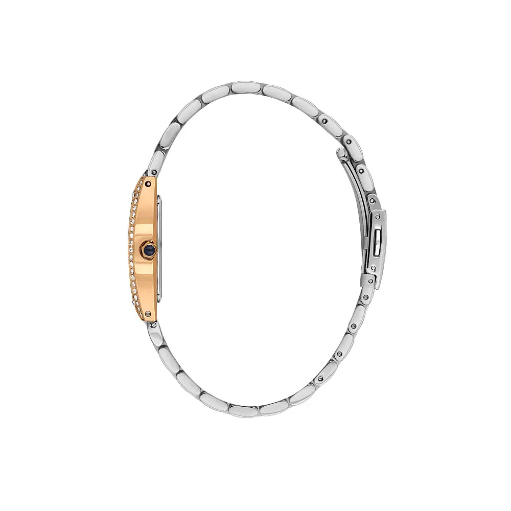 Daniel Klein Premium Silver and Rose Gold Stainless Steel Watch for Women DK.1.14106-6
