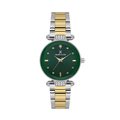 Daniel Klein Women’s Analog Watch – Dark Green Dial, Silver–Gold Strap DK.6.14132-4