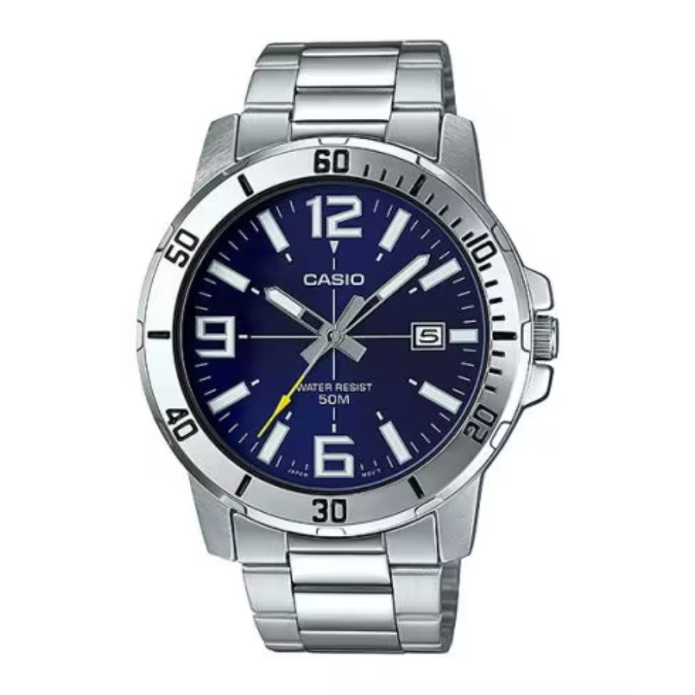 Men's Enticer Water Resistant Analog Watch MTP-VD01D-2BVUDF