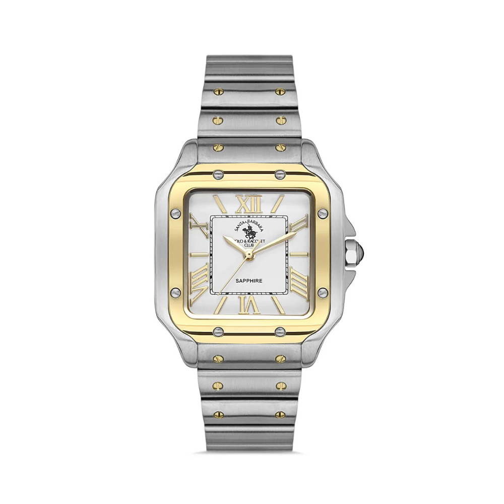 Santa Barbara Polo & Racquet Club Women’s Watch SB.1.10485-4 – Two-Tone Silver & Gold Stainless Steel 41mm Analog Watch