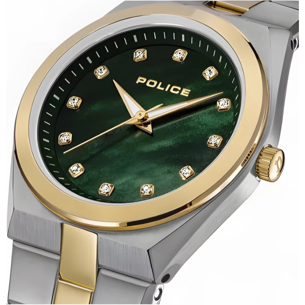 POLICE Women's Analog Green MOP Dial Watch - PEWLG0038840