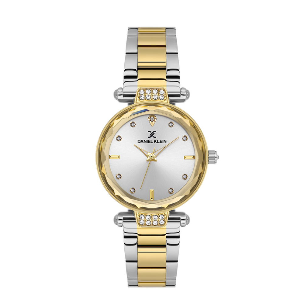 Daniel Klein Women’s Analog Watch – Silver Dial, Gold& Silver Dual Tone Strap DK.6.14132-3