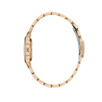 Daniel Klein Dark Red Dial Pink Rose Gold Strap Women’s Analog Watch DK.1.14118-6