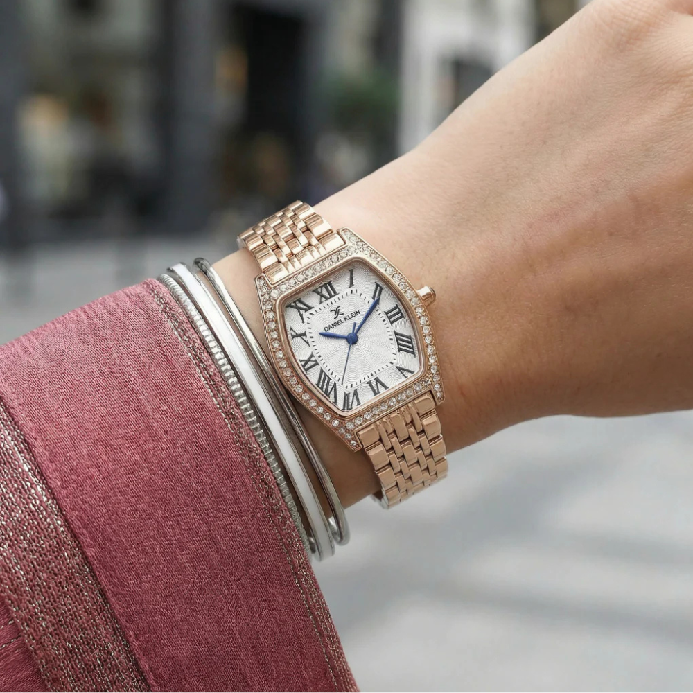 Daniel Klein Premium Rose Gold Stainless Steel Watch for Women DK.1.14106-5