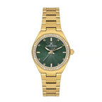 Daniel Klein Women’s Gold Watch with Dark Green Dial | DK.1.14162-4