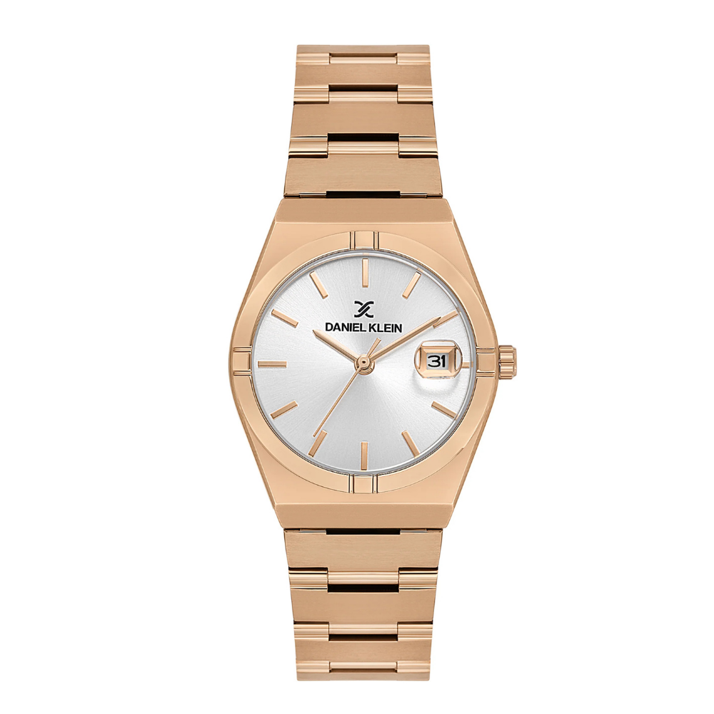 Daniel Klein Women’sSilver  Dial Rose Gold Watch | Quartz Water-Resistant | DK.1.14170-6