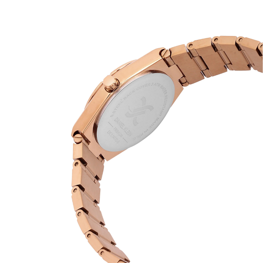 Daniel Klein Women’sSilver  Dial Rose Gold Watch | Quartz Water-Resistant | DK.1.14170-6