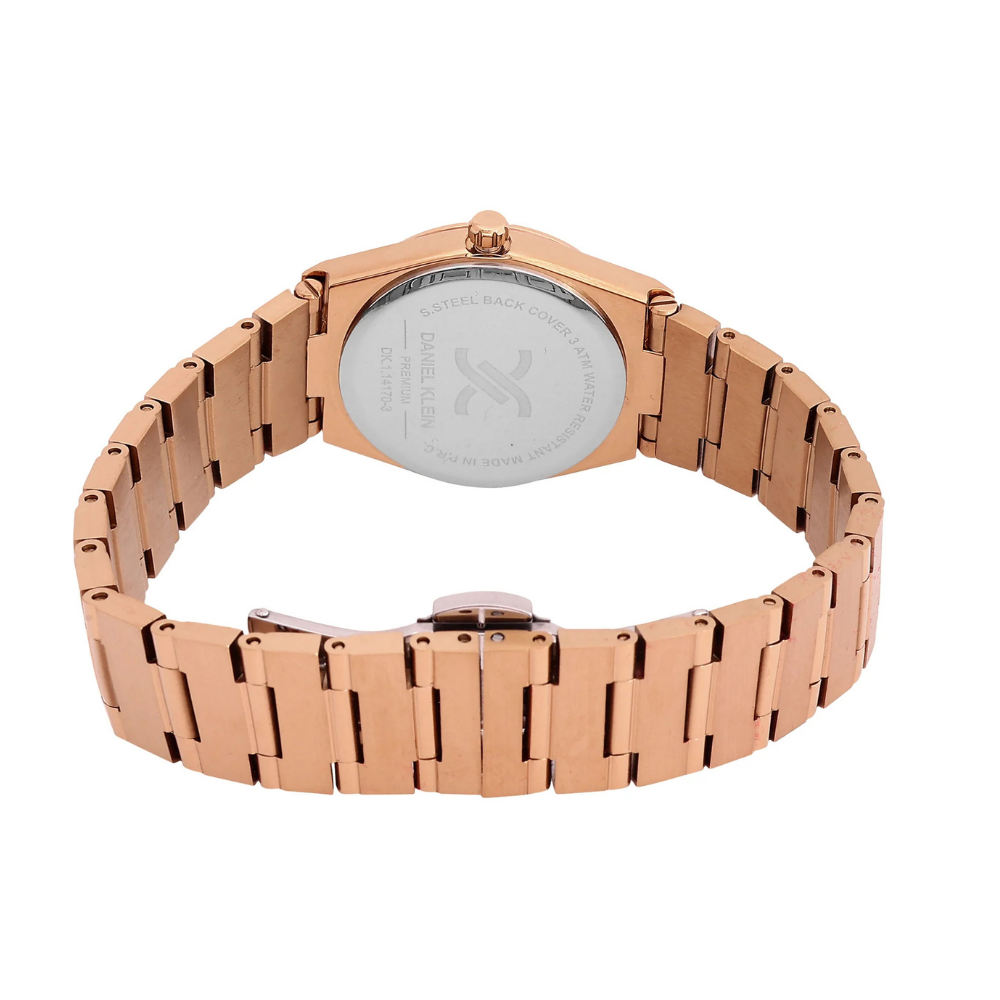 Daniel Klein Women’sSilver  Dial Rose Gold Watch | Quartz Water-Resistant | DK.1.14170-6
