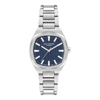 Lee Cooper Women’s Dark Blue Square Dial Silver Watch | LC07985.390