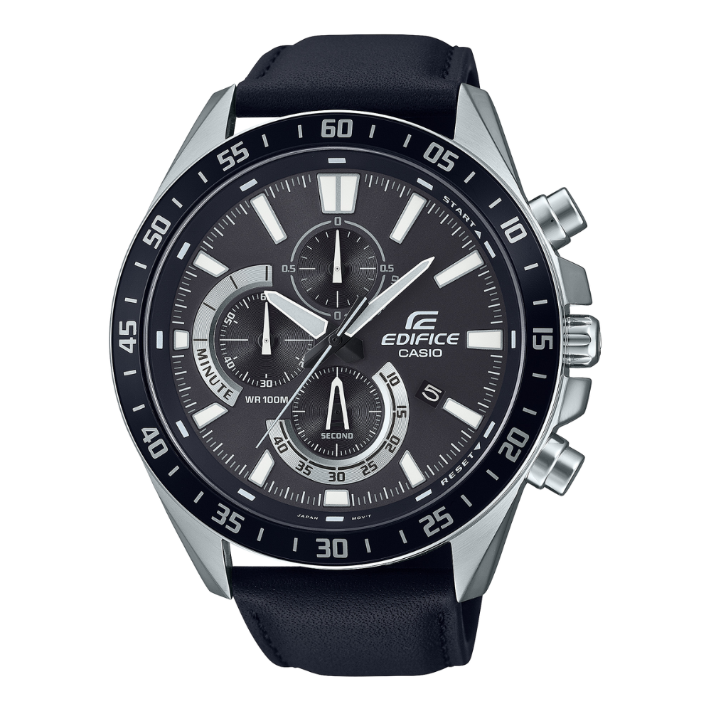 Casio Edifice EFV-620L-1AV Standard Chronograph Leather Strap Men's Watch