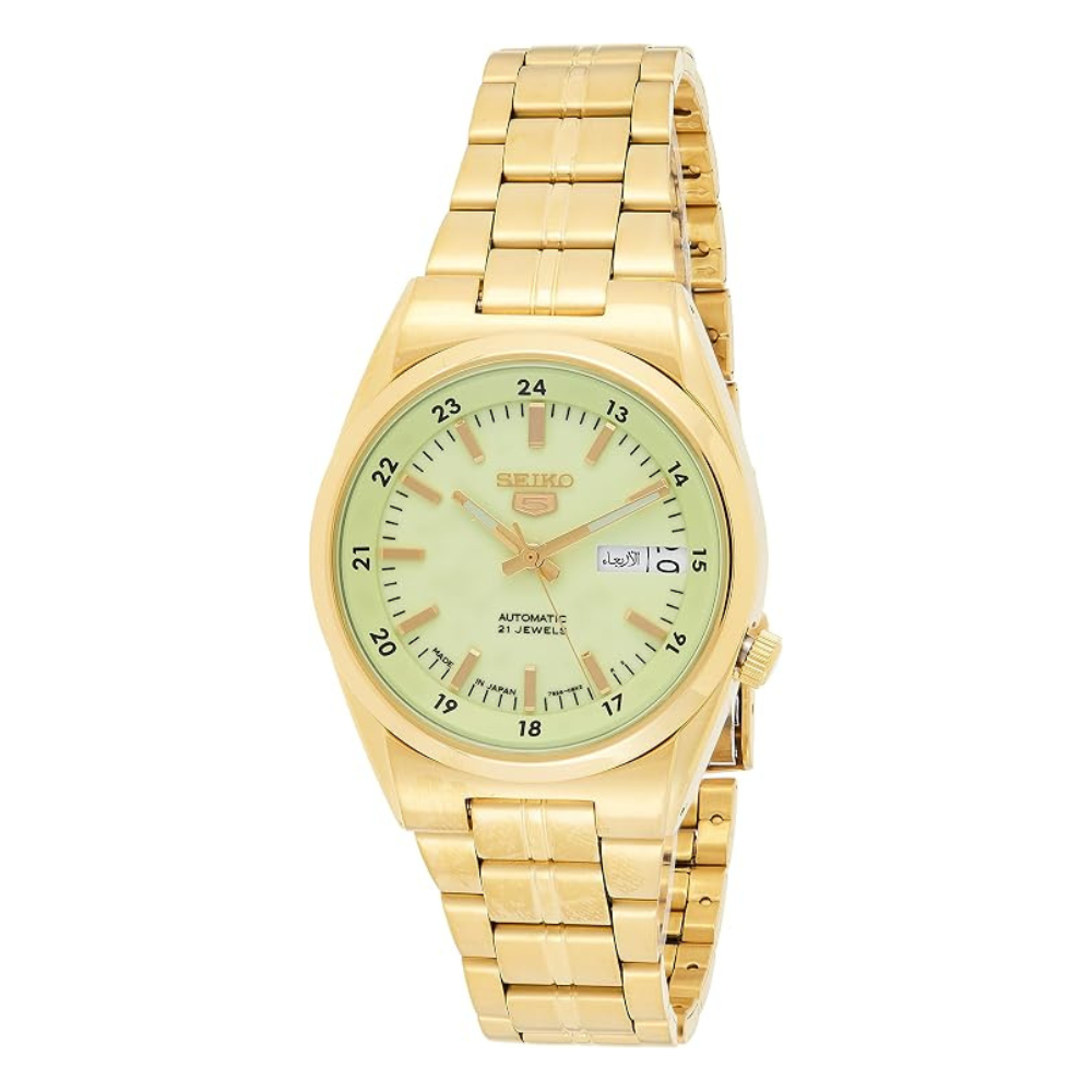 Seiko Men Automatic Watch, Analog Display And Stainless Steel Strap