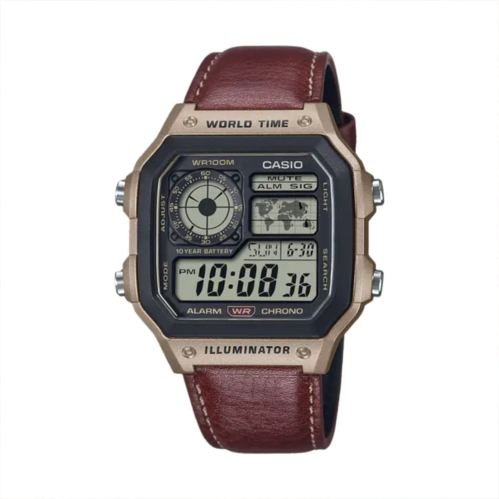 Casio AE-1200WHL World Time Digital Watch | 10-Year Battery