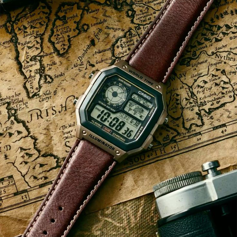 Casio AE-1200WHL World Time Digital Watch | 10-Year Battery