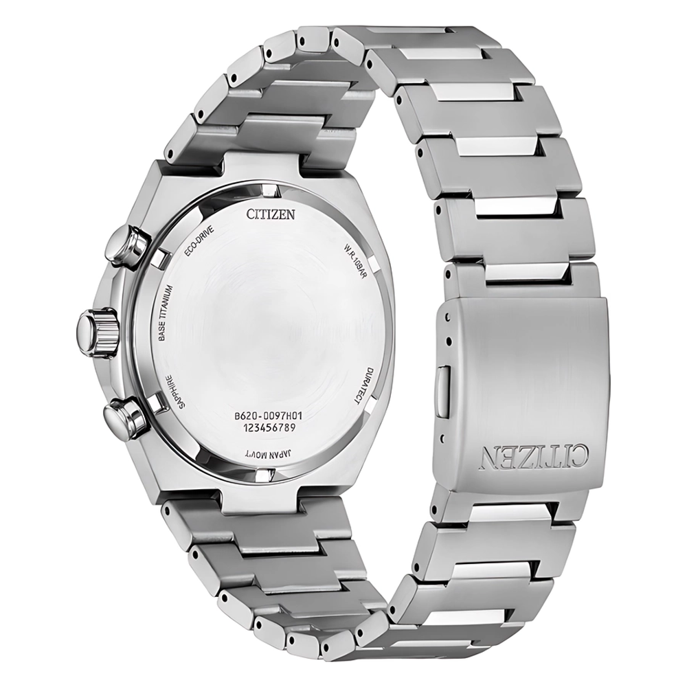Citizen CA4610-85Z Eco-Drive Zenshin Chronograph Men's Super Titanium™ Watch – Salmon Dial | 42.5mmCA4610-85Z