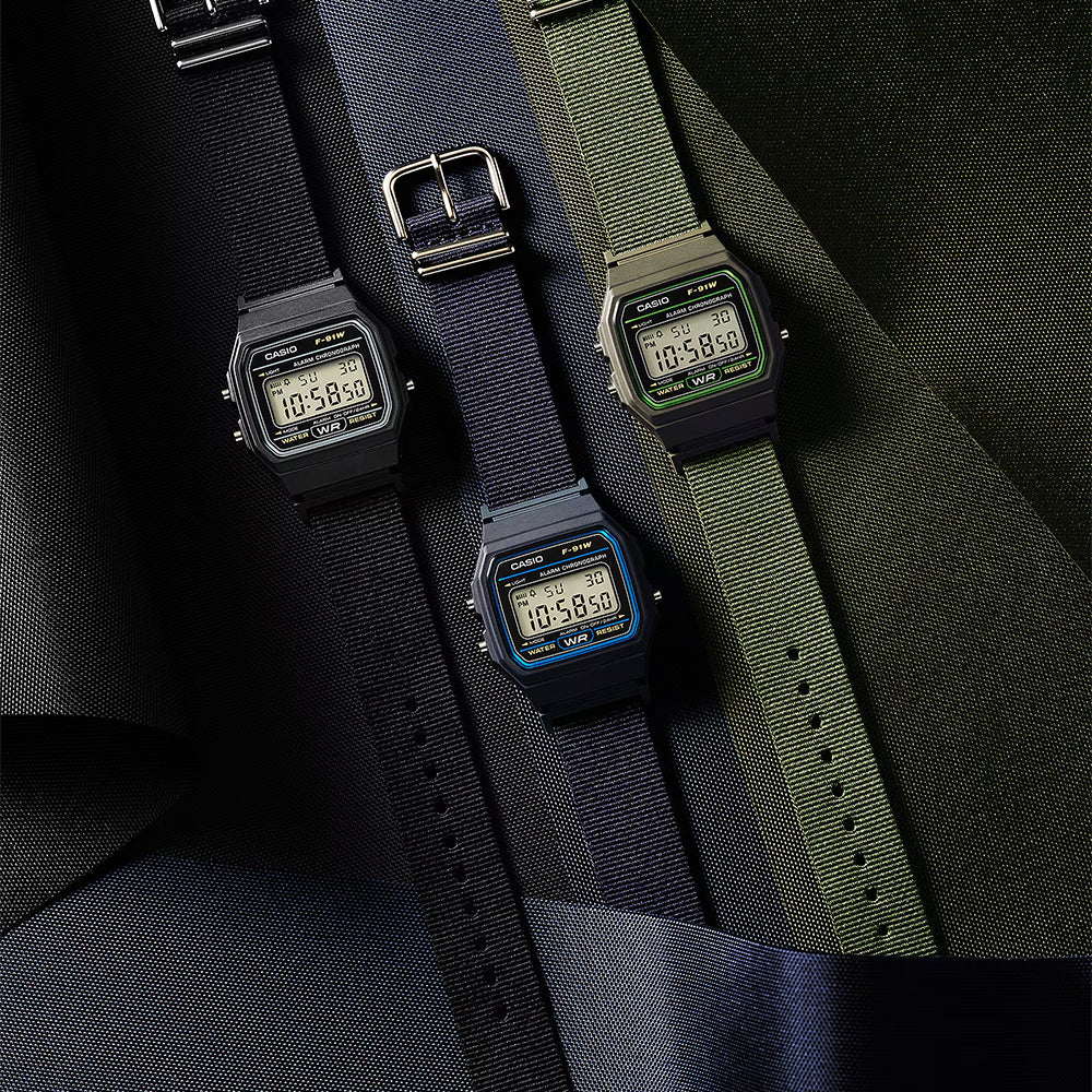 Casio F-91WF-1ADF Men’s Digital Watch with Cloth Band