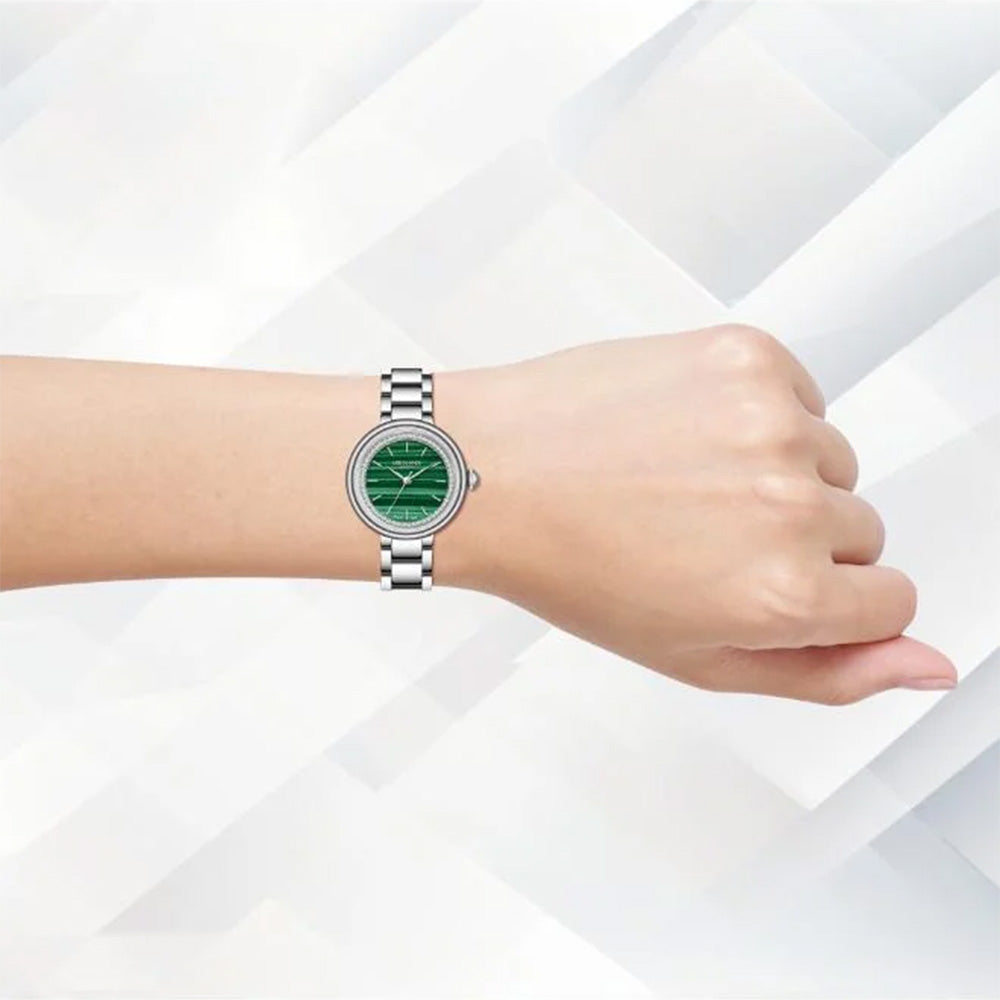 Lee Cooper Women’s Green Dial Silver Watch | LC08279.370