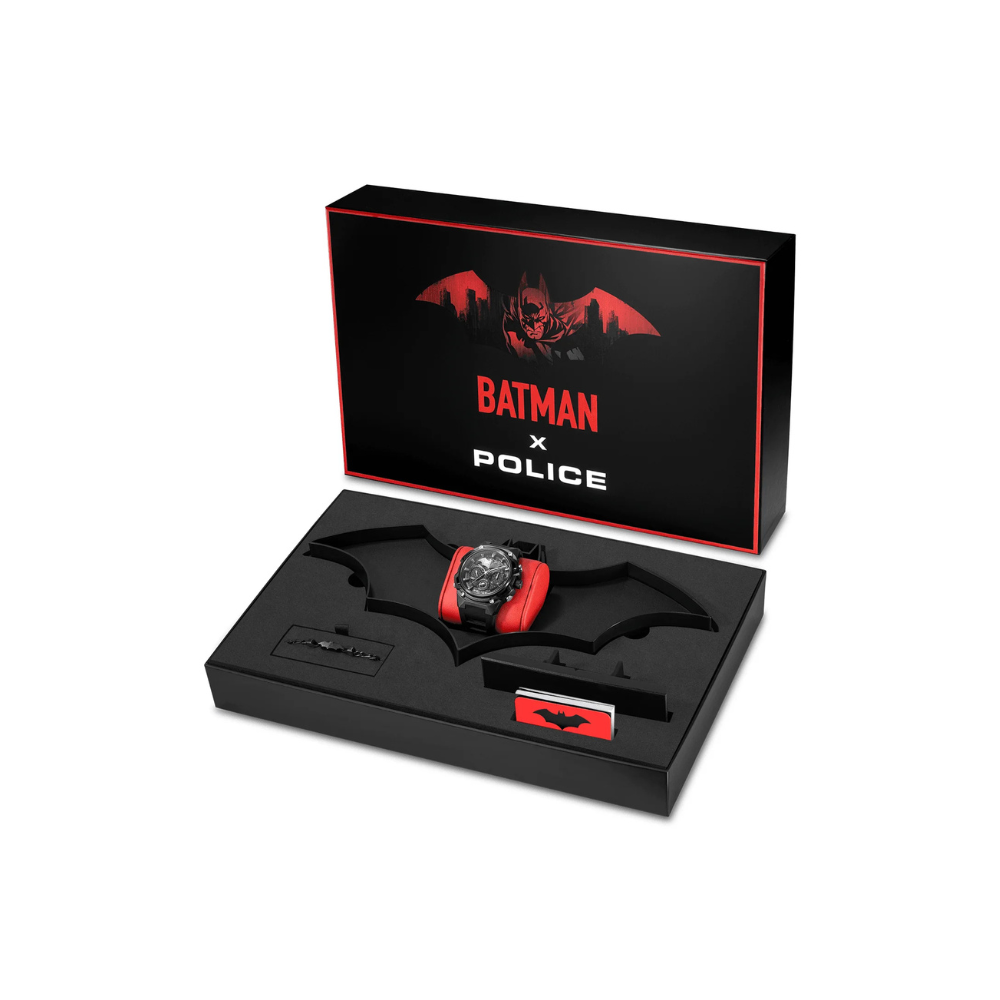Police Crusader Watch and Batarang 2.0 Bracelet Set Police for Men (PEWGQ0089901)
