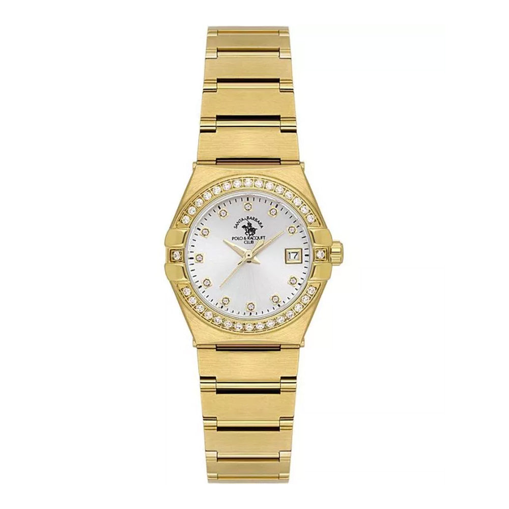 Santa Barbara Polo & Racquet Club Women’s Gold-Tone Silver Dial Quartz Watch SB.1.10656-2